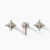 Purist® Wall-mount bathroom sink faucet trim with Cross handles, 1.2 gpm