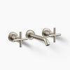Purist® Wall-mount bathroom sink faucet trim with Cross handles, 1.2 gpm