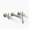 Purist® Wall-mount bathroom sink faucet trim with Cross handles, 1.2 gpm