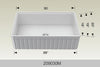 BOSCO 209030M Fireclay Apron Series Sink