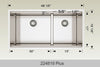 BOSCO 224819plus Titanium Multi-Level workstation sink