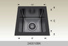 BOSCO 240010BK Textured Titanium Series Sink
