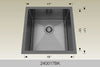 BOSCO 240017BK Textured Titanium Series Sink