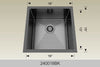 BOSCO 240018BK Textured Titanium Series Sink