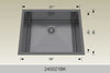 BOSCO 240021BK Textured Titanium Series Sink