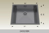 BOSCO 240023BK Textured Titanium Series Sink