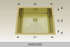 BOSCO 240023GD Textured Titanium Series Sink