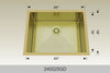 BOSCO 240025GD Textured Titanium Series Sink