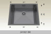BOSCO 241821 BK Textured Titanium Laundry Sinks Sink