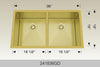 BOSCO 241836GD Textured Titanium Series Sink