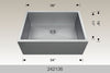 BOSCO 242136 Textured Titanium Apron Sink Series Sink