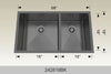 BOSCO 242818BK Textured Titanium Series Sink