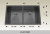 BOSCO 244019BK Textured Titanium Series Sink