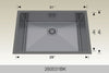 BOSCO 260031BK Textured Standard Series Sink