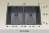 BOSCO 261830BK Textured Standard Series Sink