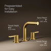 Elate® Widespread bathroom sink faucet, 0.5 gpm