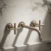 Purist® Wall-mount bathroom sink faucet trim with Cross handles, 1.2 gpm