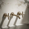 Purist® Wall-mount bathroom sink faucet trim with Cross handles, 1.2 gpm