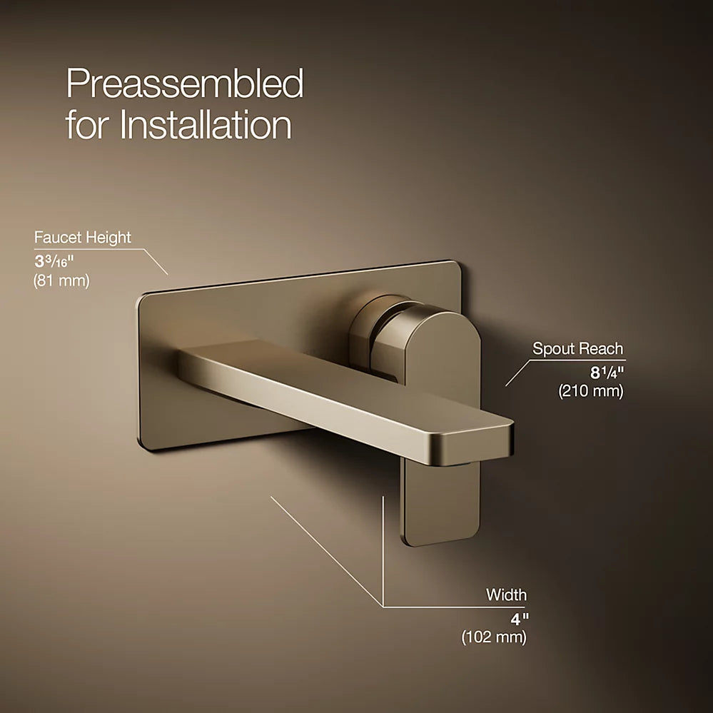 Parallel® Wall-mount single-handle bathroom sink faucet, 1.2 gpm