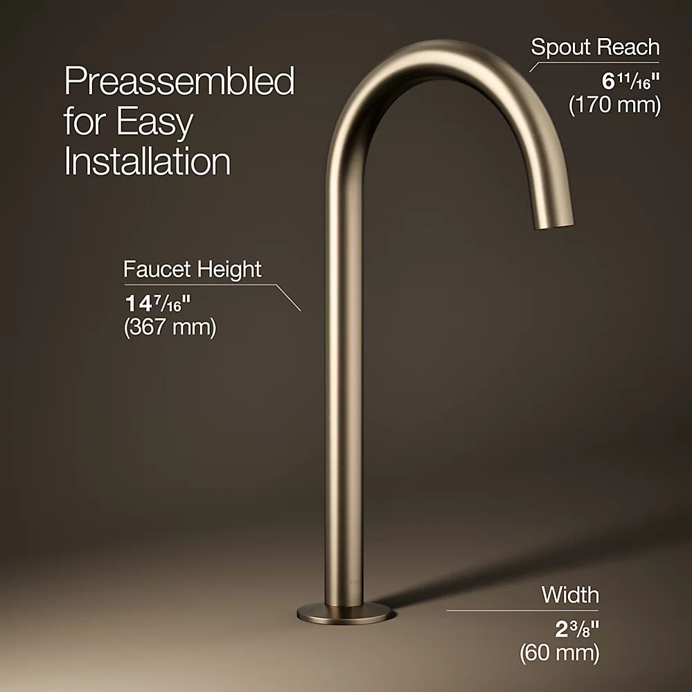 Components® Bathroom sink faucet spout with Tube design, 1.2 gpm