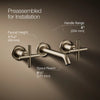 Purist® Wall-mount bathroom sink faucet trim with Cross handles, 1.2 gpm