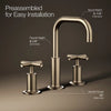 Purist® Widespread bathroom sink faucet with Cross handles, 1.2 gpm