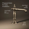 Artifacts® Bathroom sink faucet spout with Column design, 1.2 gpm