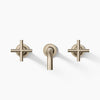 Purist® Wall-mount bathroom sink faucet trim with Cross handles, 1.2 gpm