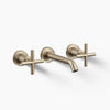 Purist® Wall-mount bathroom sink faucet trim with Cross handles, 1.2 gpm