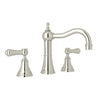 Perrin & Rowe Georgian Era Column Spout Widespread Faucet - With White Porcelain Lever Handle.3723LSP-APC