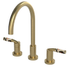 Rubinet Widespread Kitchen Set Satin Brass