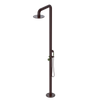Rubinet Pressure Balance Outdoor Shower with Hand Held Shower & 10" Shower Head - 304 Stainless Steel Bordeaux