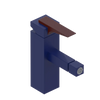 Rubinet Single Control Bidet Fitting (less drain) Midnight Blue