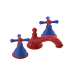 Rubinet Widespread Lav. Set. (less drain) Red