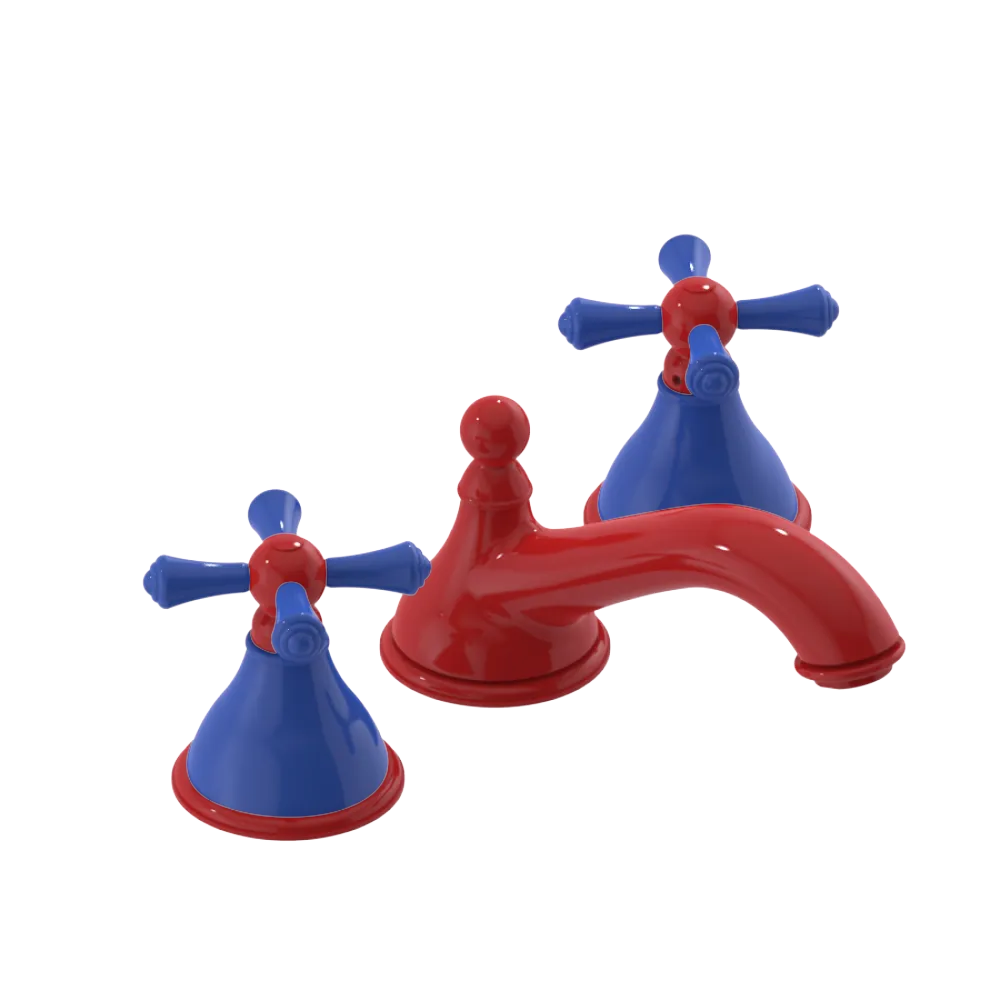 Rubinet Widespread Lav. Set. (less drain) Red
