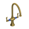 Rubinet Two Handle Single Hole Kitchen Set Antique Brass Matt