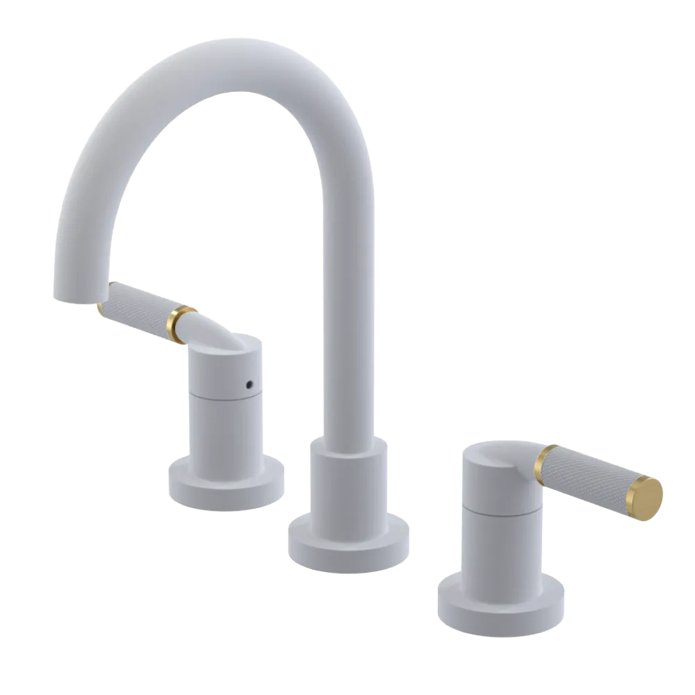 Rubinet Widespread Lav. Set. (less drain) Matt White