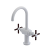 Rubinet Single Hole Dual Handle Lav. Set with LaSalle Spout (less drain) White