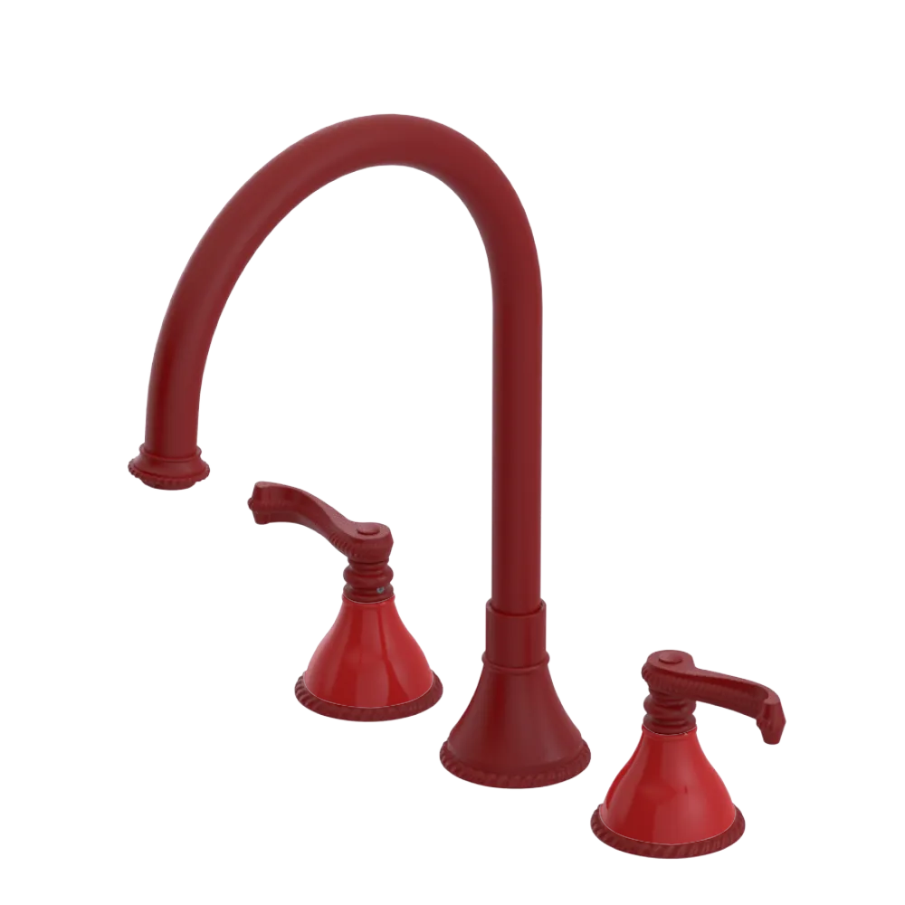 Rubinet Widespread Kitchen Set Maroon