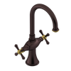 Rubinet Single Hole Dual Handle Lav. Set. (less drain) Oil Rubbed Bronze