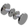 Rubinet Shower Door Knob (set) Polished Nickel