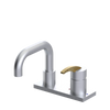 Rubinet 4" Centre Single Control Lav. Set. with Genesis spout (less drain) Satin Chrome