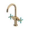 Rubinet Single Hole Dual Handle Lav. Set with LaSalle Spout (less drain) Gold