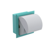 Rubinet RECESSED TOILET PAPER HOLDER Aqua