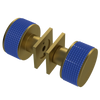 Rubinet Shower Door Knob (set) Antique Brass Matt