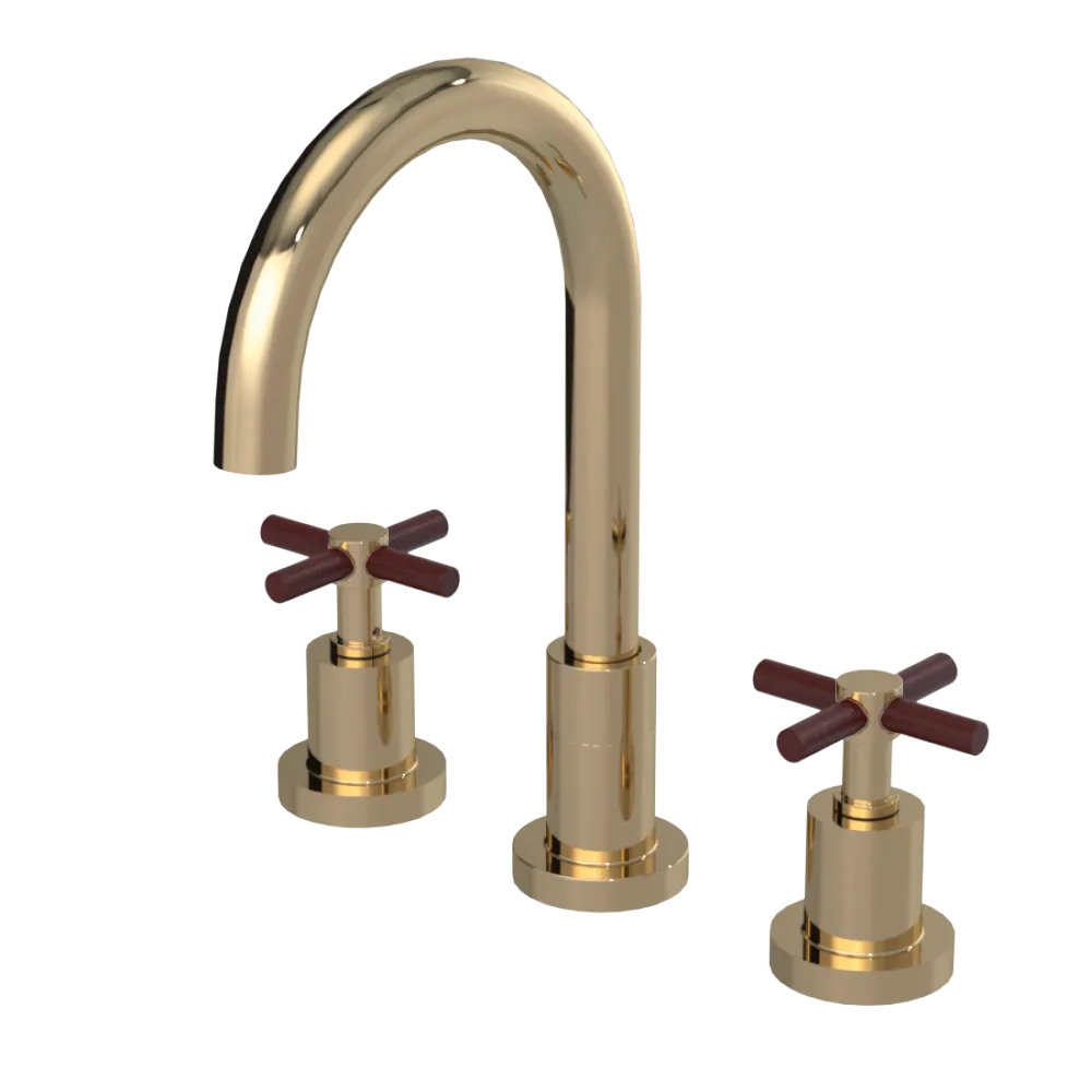 Rubinet Widespread Kitchen Set with LaSalle Spout Gold