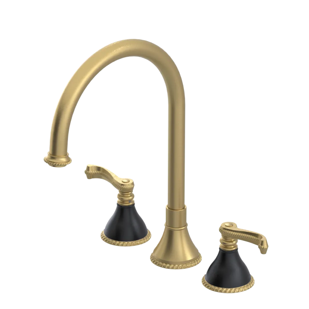 Rubinet Widespread Kitchen Set Satin Brass