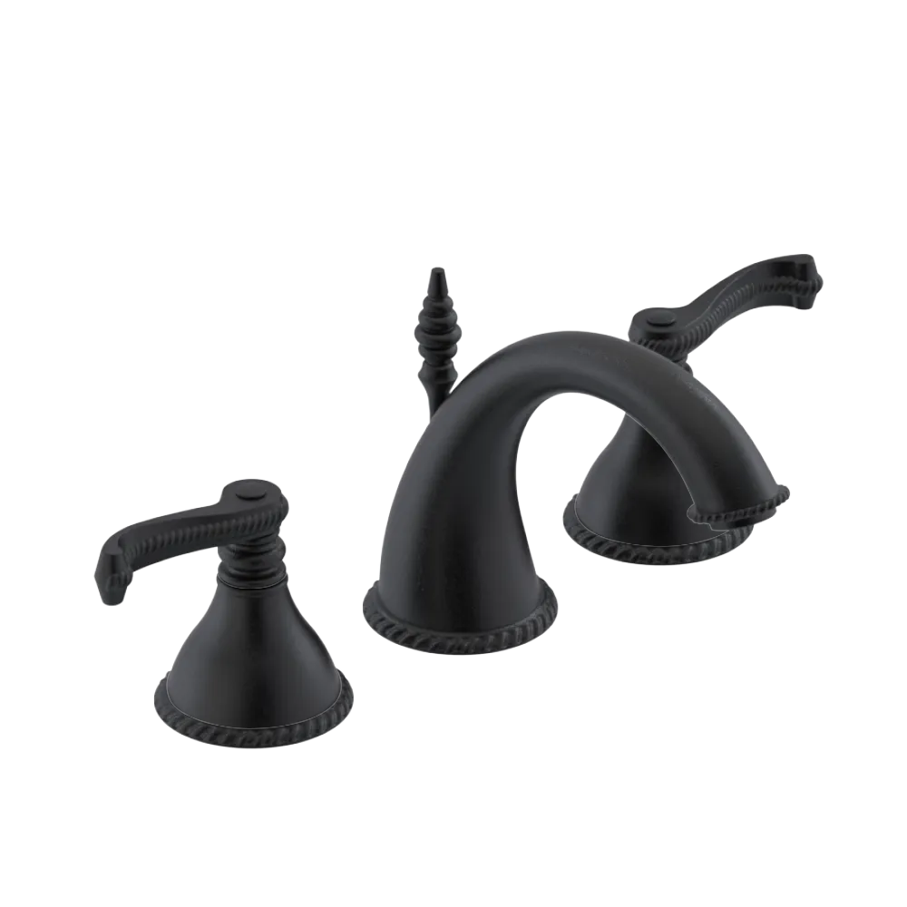 Rubinet Widespread Lav. Set. (less drain) Matt Black