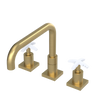 Rubinet Widespread Kitchen Set with Genesis Spout Satin Gold