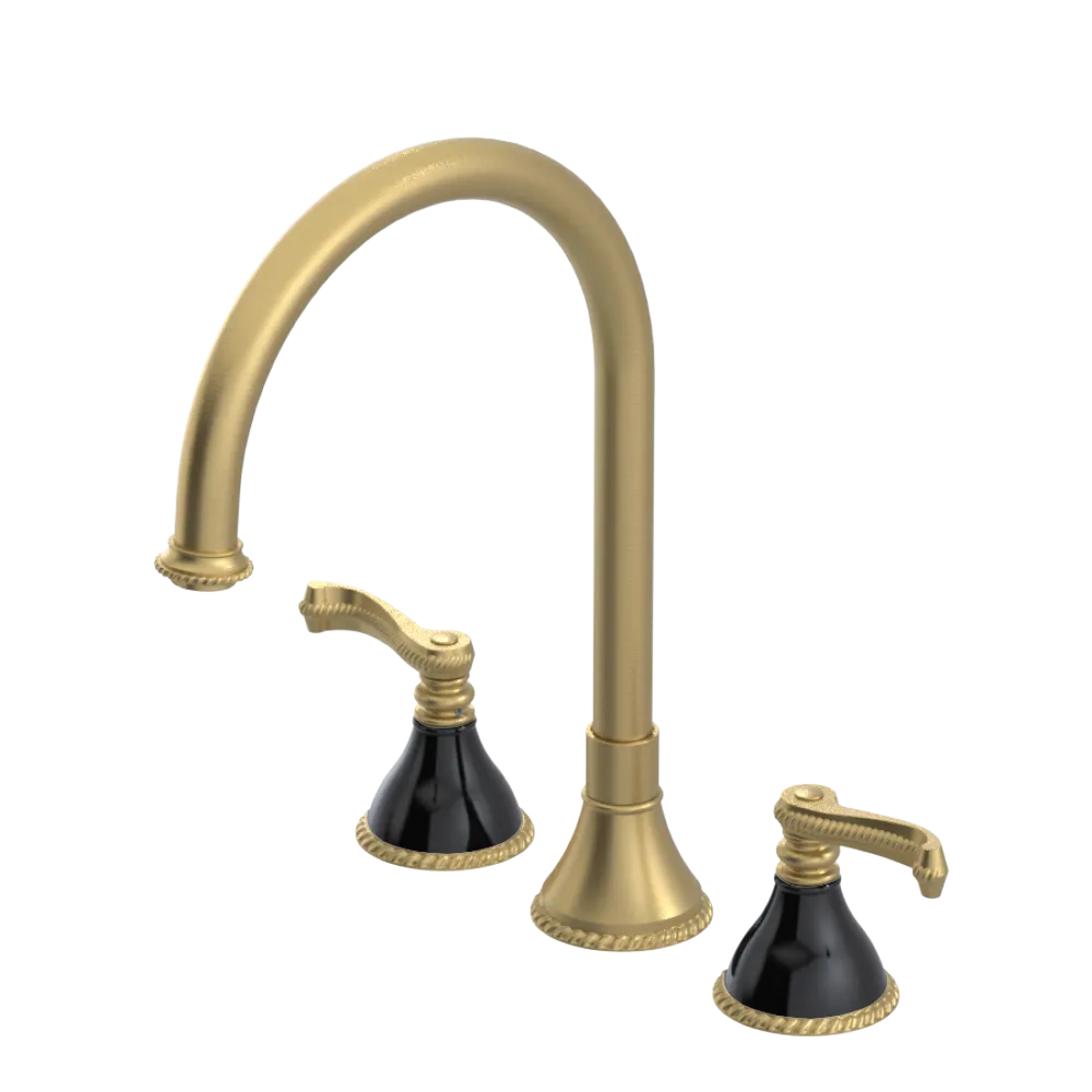 Rubinet Widespread Kitchen Set Satin Gold